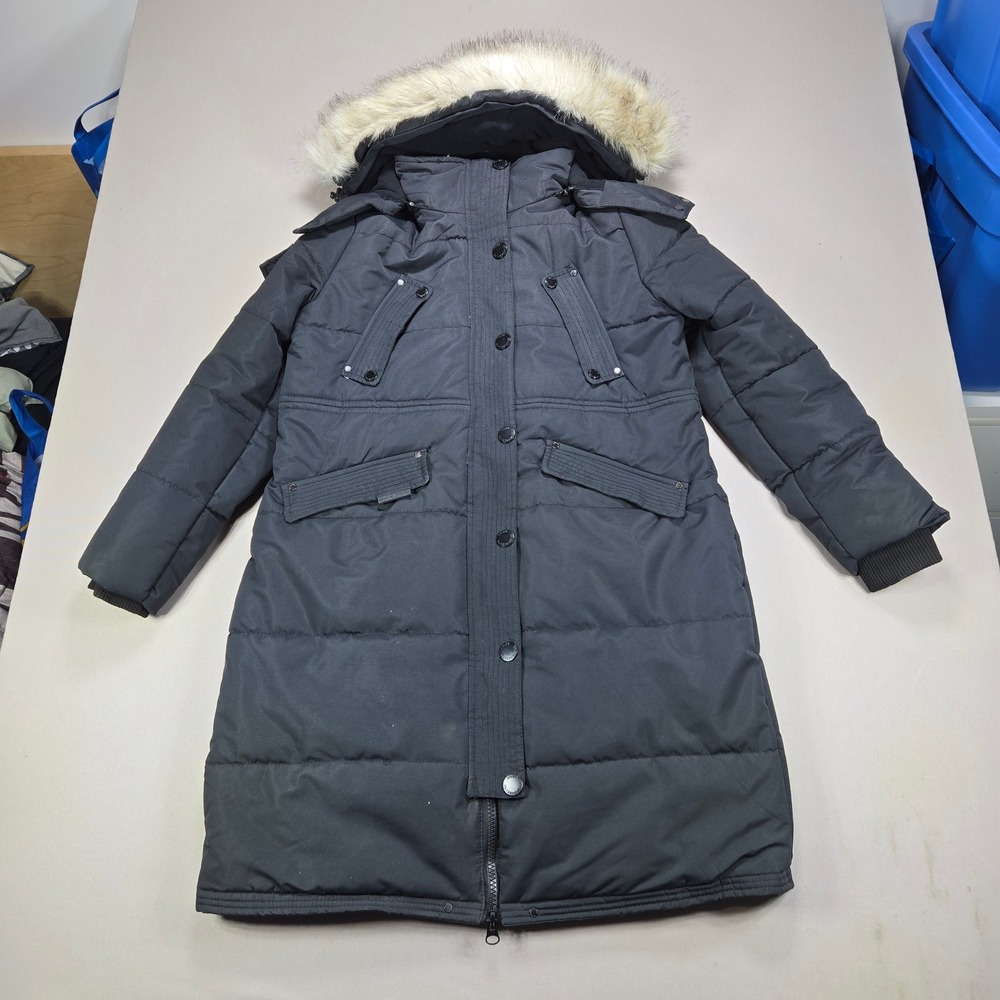 Noize Parka Kaylle Vegan Faux Fur Hood Puffer Heavyweight Black Womens XL